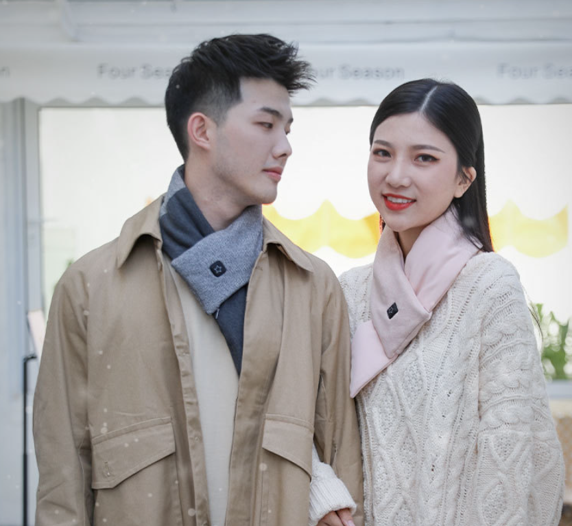 Myslunda™ Värmehalsduk i bomull med 3 värmelägen och 7 timmars batteri