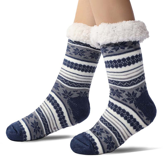 Myslunda™ Extra tjocka sockor med snöflingor och halkskydd
