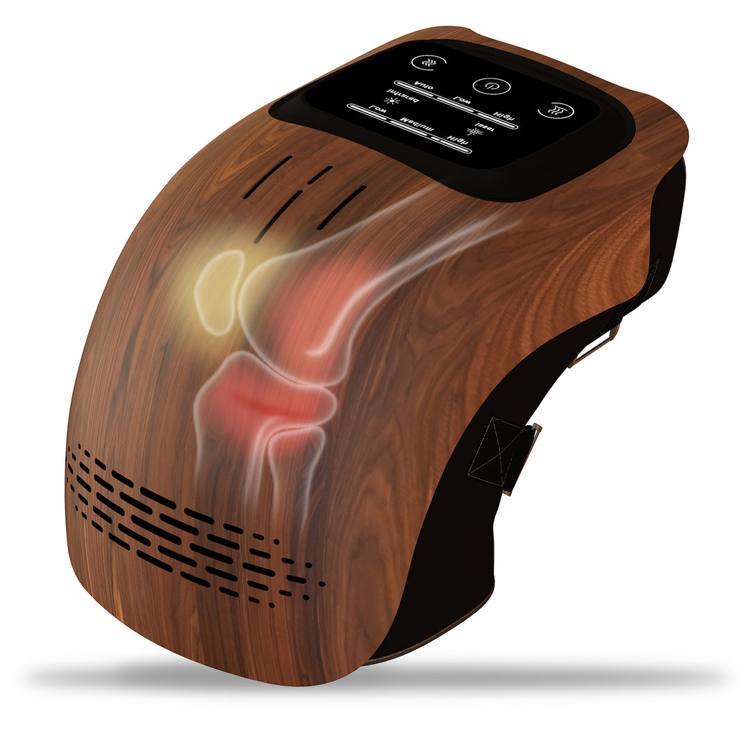 Vit knämassager med touchpanel