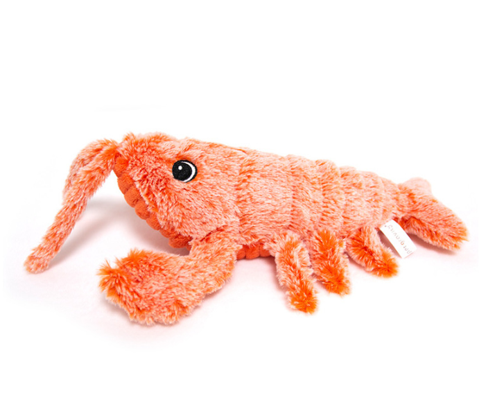 Orange plyschhummer kattleksak