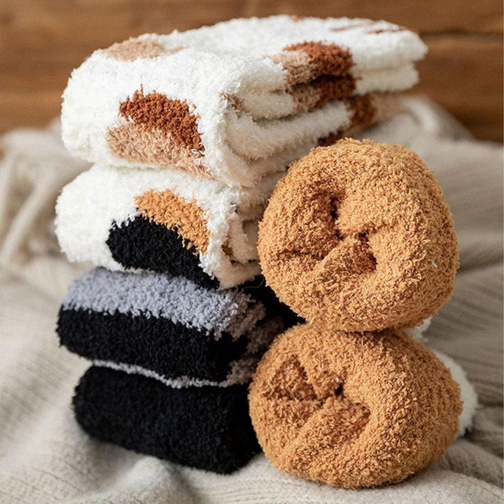 Myslunda™ Söta kattassockor i mjuk korallfleece – en storlek