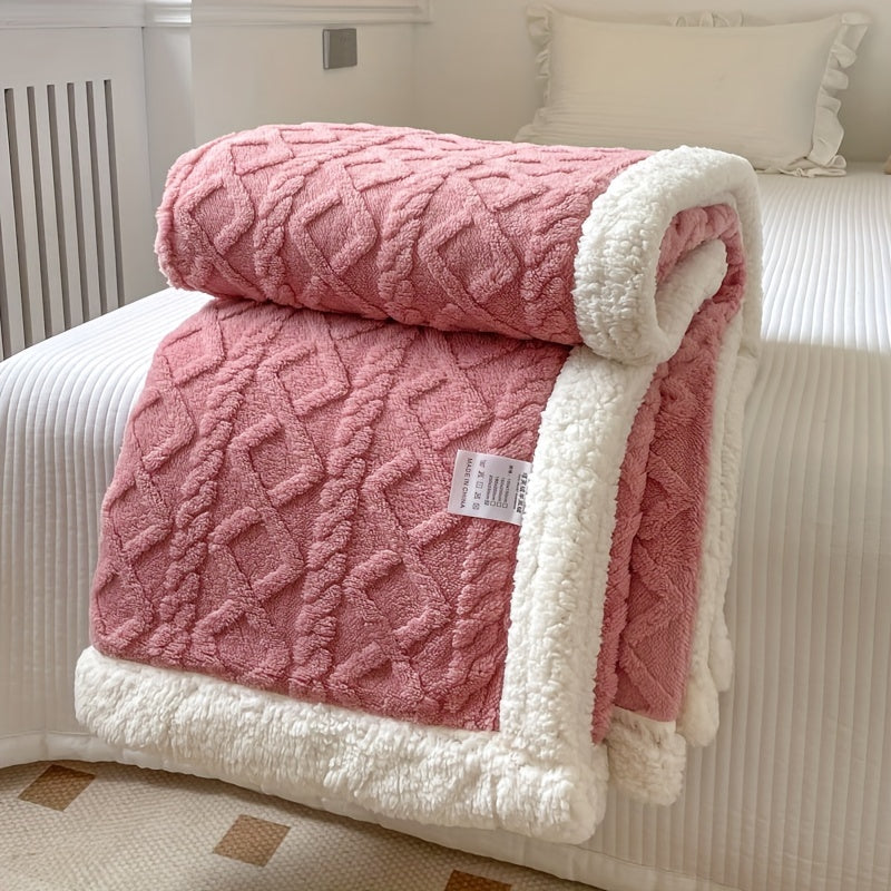 CozyNest - Vändbar Fleece Filt för Höst och Vinter