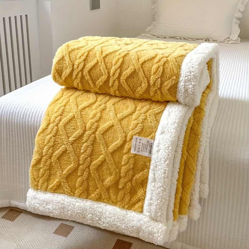 CozyNest - Vändbar Fleece Filt för Höst och Vinter