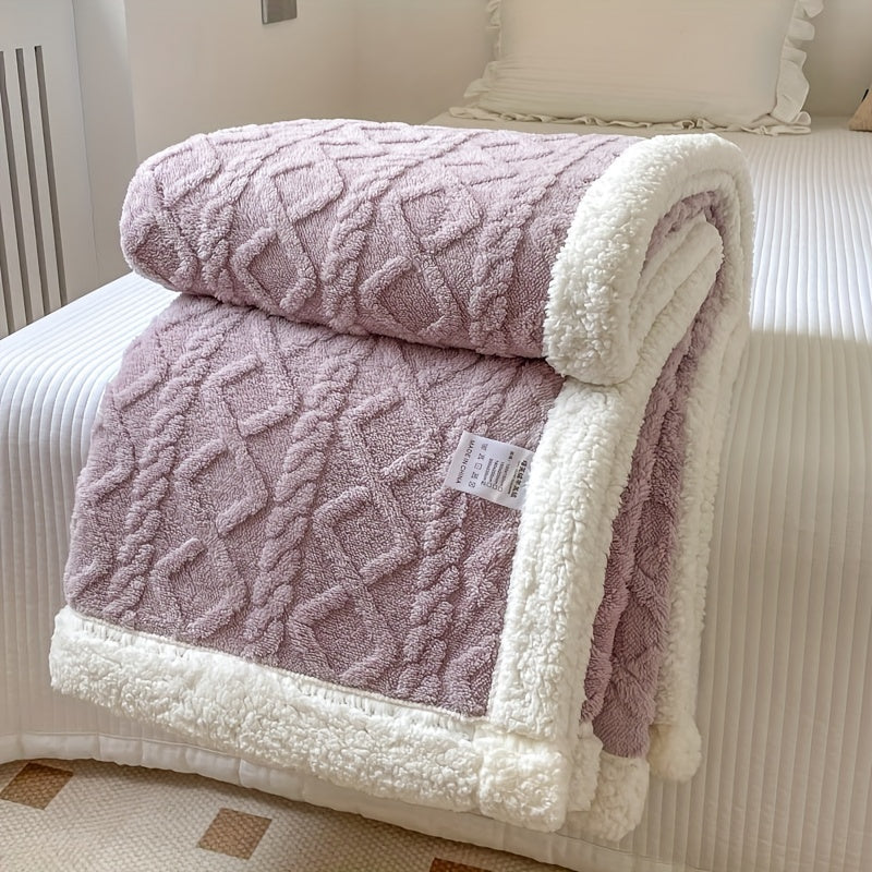 CozyNest - Vändbar Fleece Filt för Höst och Vinter