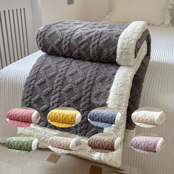 CozyNest - Vändbar Fleece Filt för Höst och Vinter