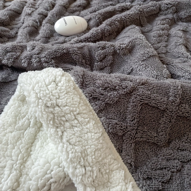 CozyNest - Vändbar Fleece Filt för Höst och Vinter