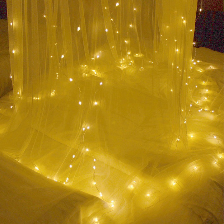 LED-ljusgardin 3 × 3 m med 304 lampor