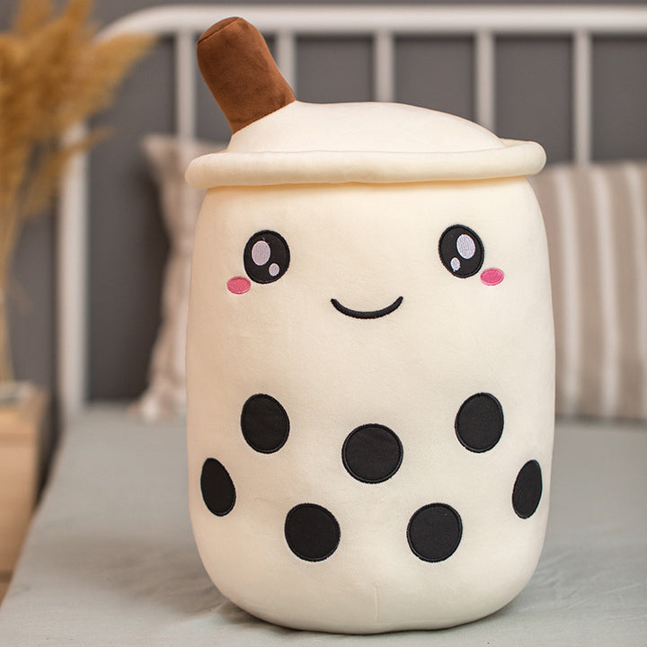 Bubble tea-mugg i plysch med ansikte