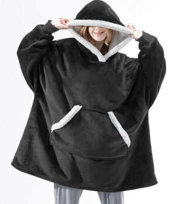 Oversize filthoodie med stor luva – mysig och varm