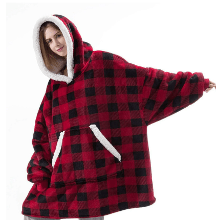 Oversize filthoodie med stor luva – mysig och varm