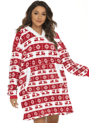 Oversize filthoodie med stor luva – mysig och varm