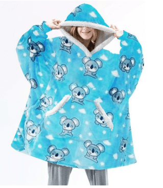 Oversize filthoodie med stor luva – mysig och varm