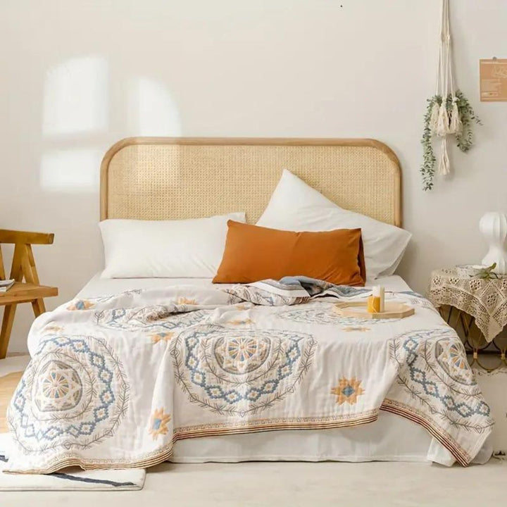 Boho Mandala Bomull Pläd