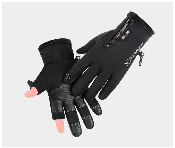Vinterhandske med uppfällbar fingertopp