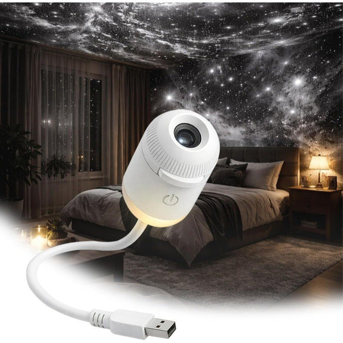 Myslunda Projektorlampa med stjärnhimmel – USB och touchkontroll