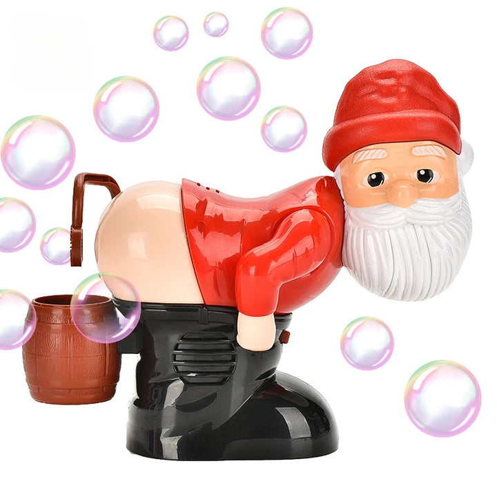 Tomte som blåser såpbubblor