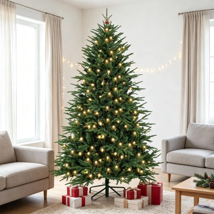 Myslunda Fyllig julgran 183 cm med 300 varmvita LED och 8 lägen