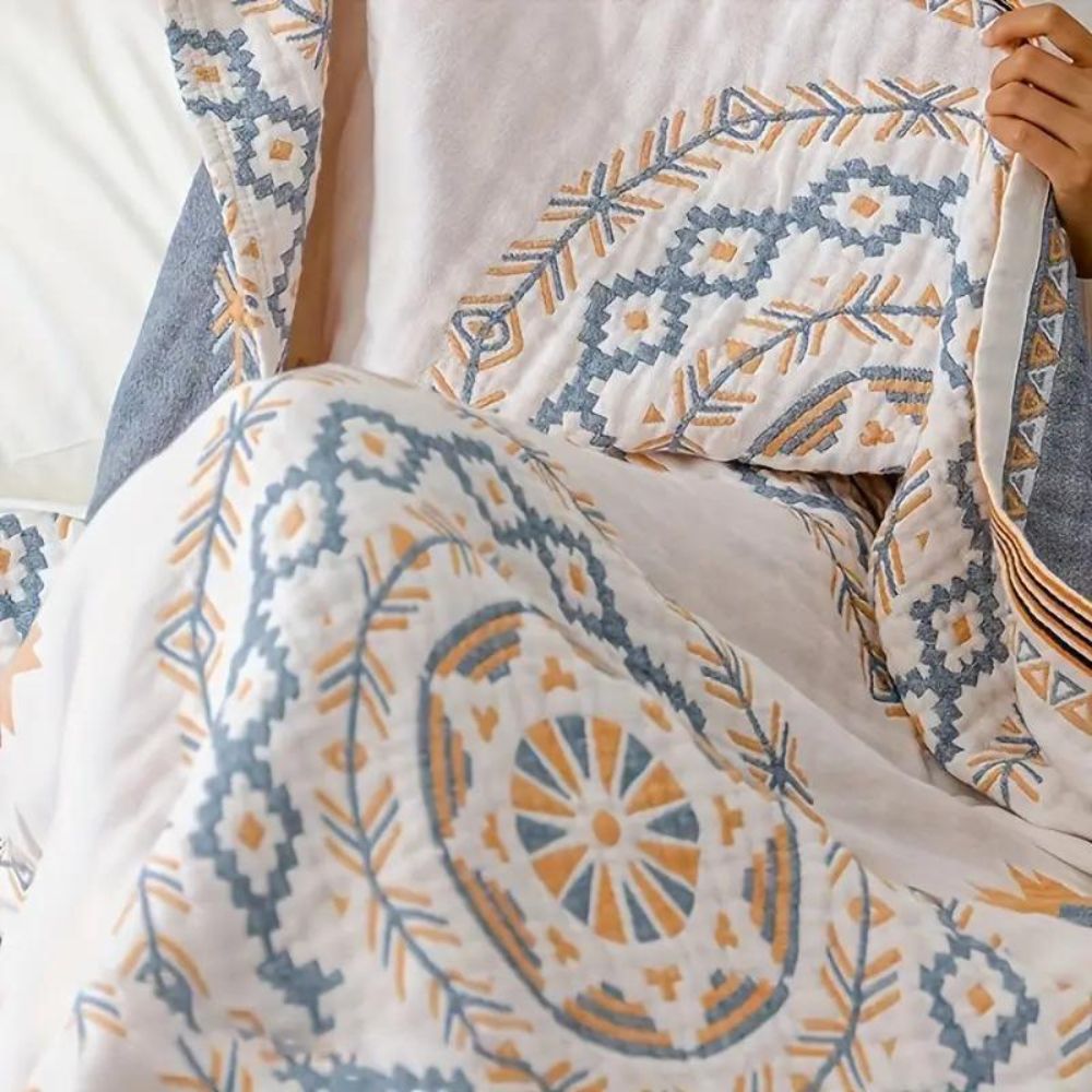 Boho Mandala Bomull Pläd