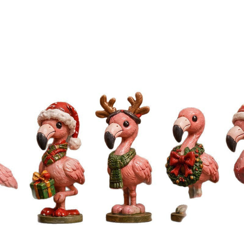 Adventskalender med flamingofigurer