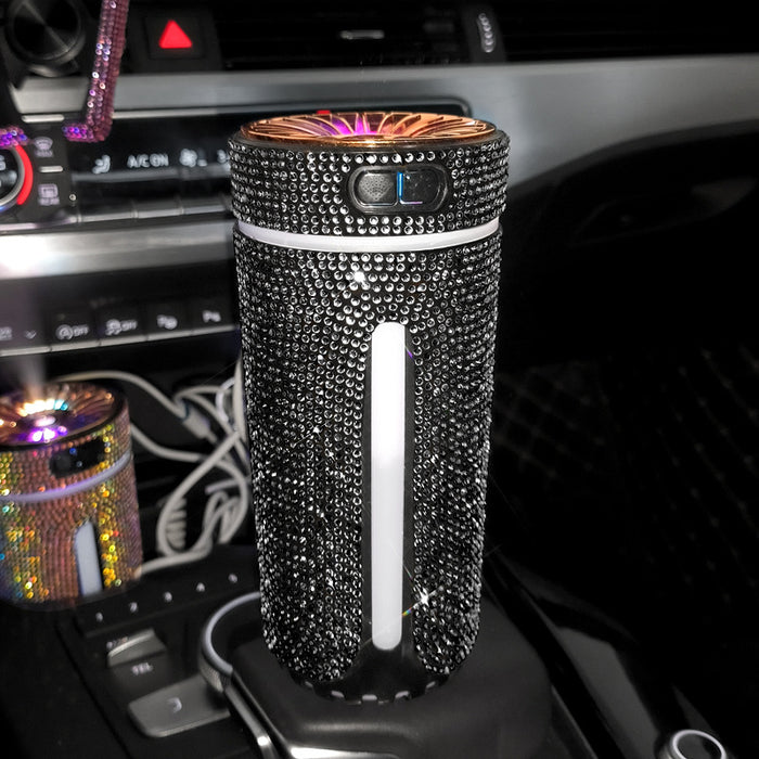 Myslunda Glittrig doftspridare för bilen med färgljus