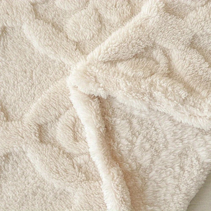 Löv Embroidery Fleece Vinter Filt