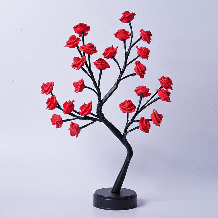 Roslampa med LED – dekorativ nattlampa som present