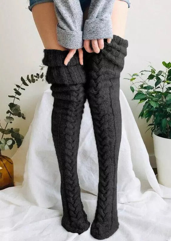 Myslunda™ Handstickade overknee-strumpor, extra långa och mjuka