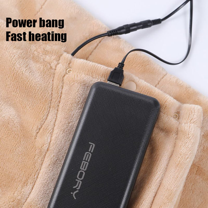 Electrically uppvärmd flanell filt med USB charging