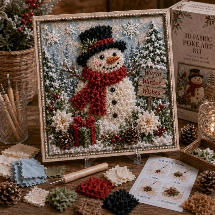 Myslunda Pysselkit med 3D-tygbild och ram, julmotiv