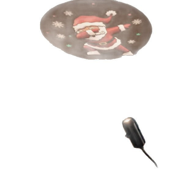 Liten USB-projektor som visar julmotiv på vägg