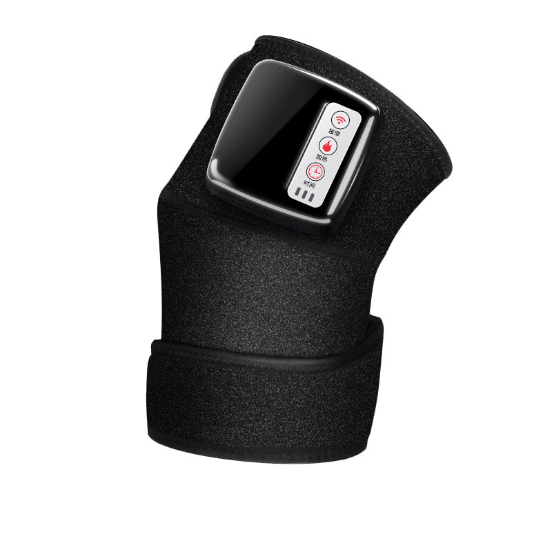 Svart värmebandage runt knät