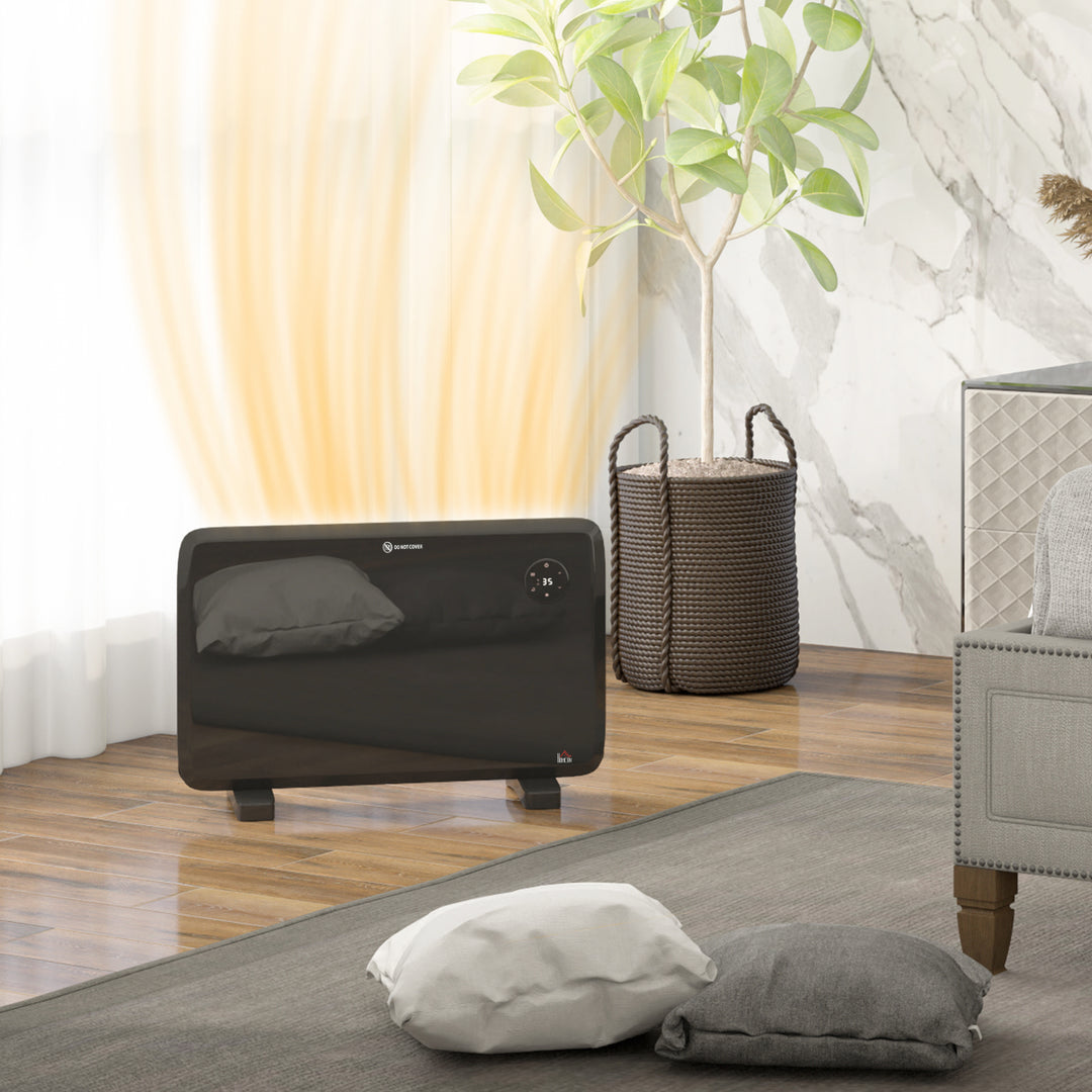 Svart smalt panelelement med LED-panel