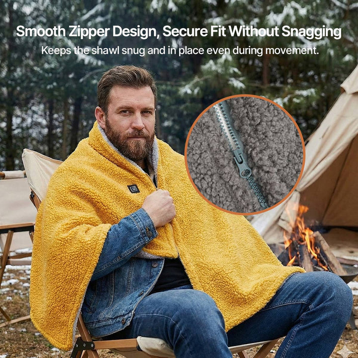 Uppvärmd Pläd - USB-driven, 3-Speed Värme, Sherpa-fleece