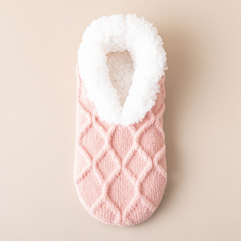 Korta halksockor med rutmönster i rosa