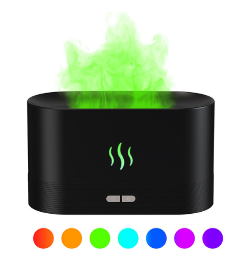 Myslunda Aromdiffuser med flamljus – ultraljud och tyst drift via USB