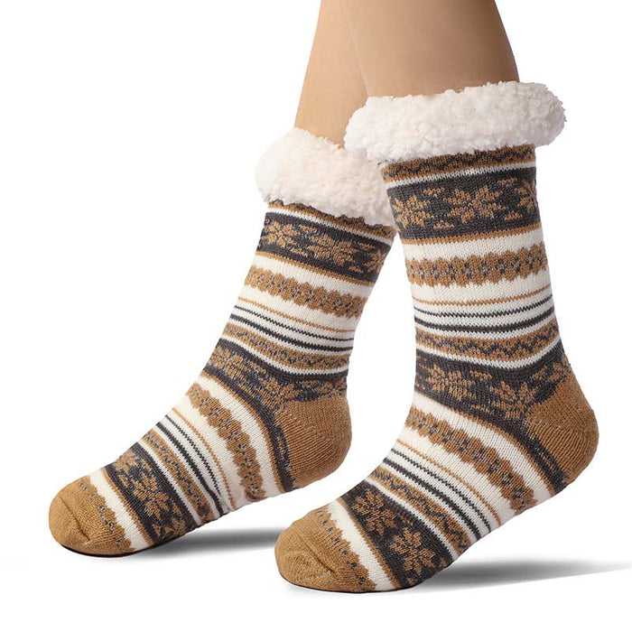 Myslunda™ Extra tjocka sockor med snöflingor och halkskydd
