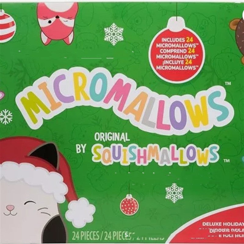 Adventskalender med små mjuka julfigurer