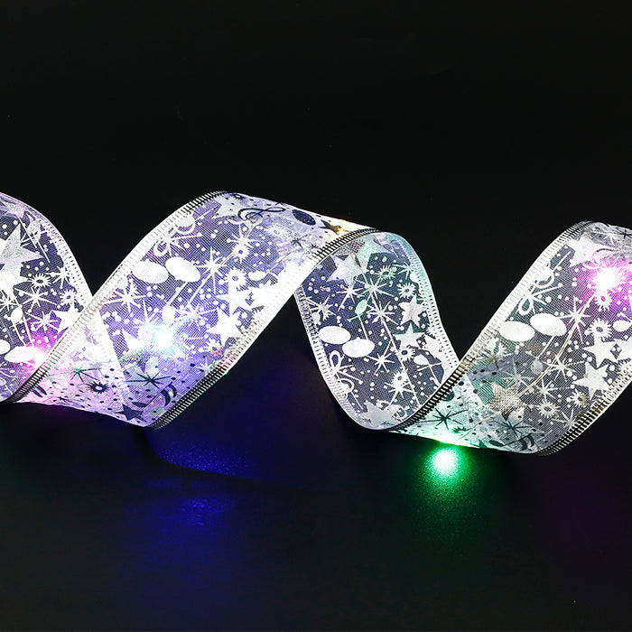 Myslunda Julband med inbyggd LED-slinga för gran och girlang