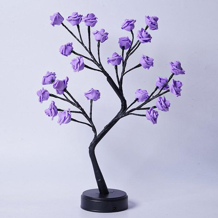 Roslampa med LED – dekorativ nattlampa som present