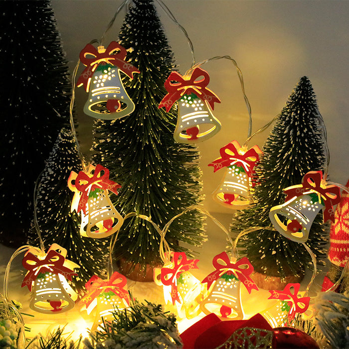 Myslunda Ljusslinga med julmotiv – tomte, ren eller julgran, batteri/USB