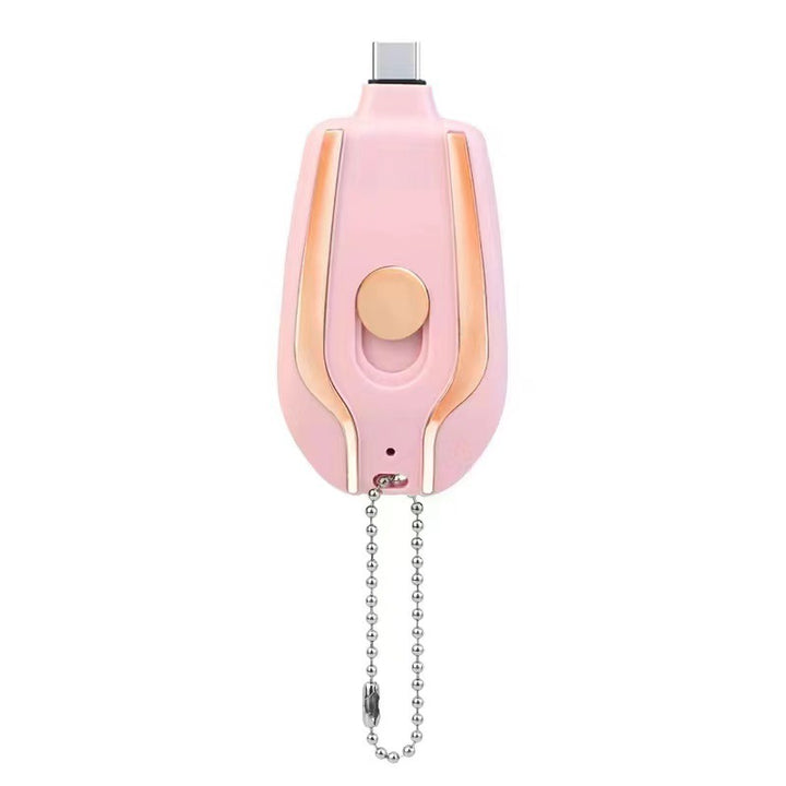 Mini powerbank på nyckelring med mobil