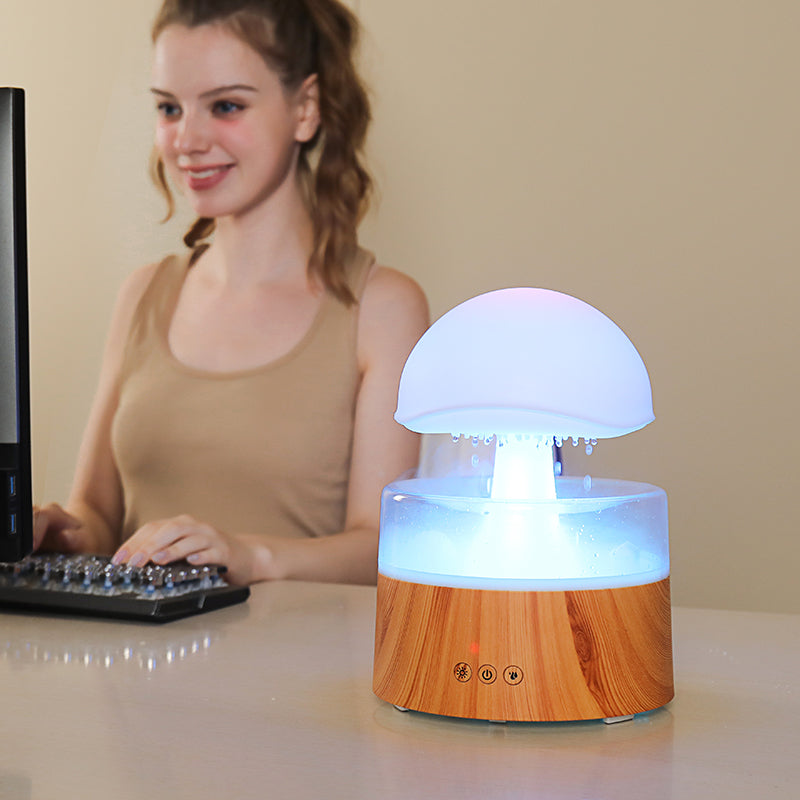 Regnmoln luftfuktare med söt design, USB och doftfunktion