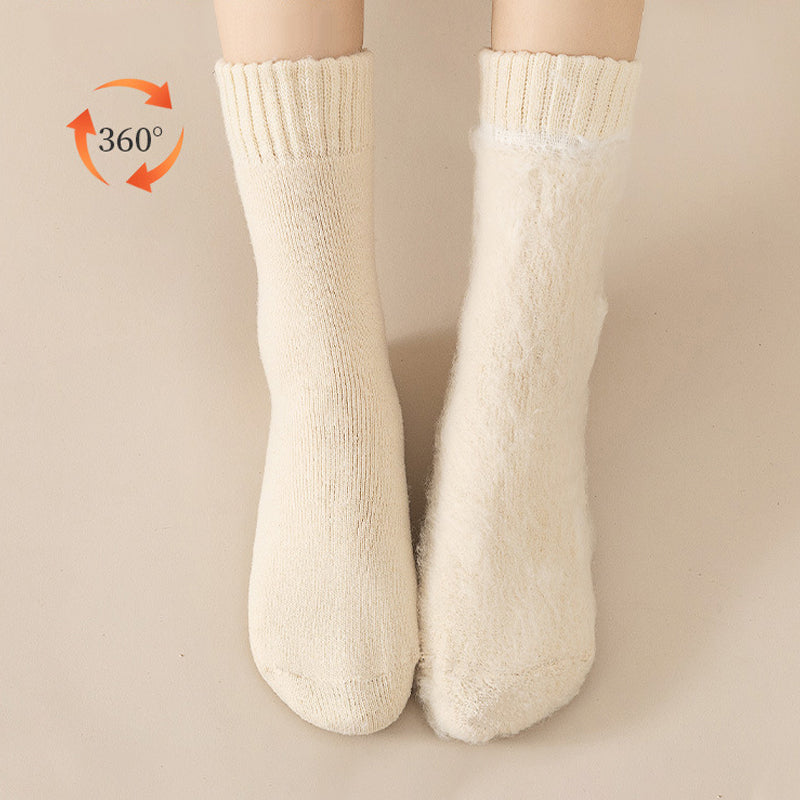 Fleecefodrade termosockor, förpackning med 3 par