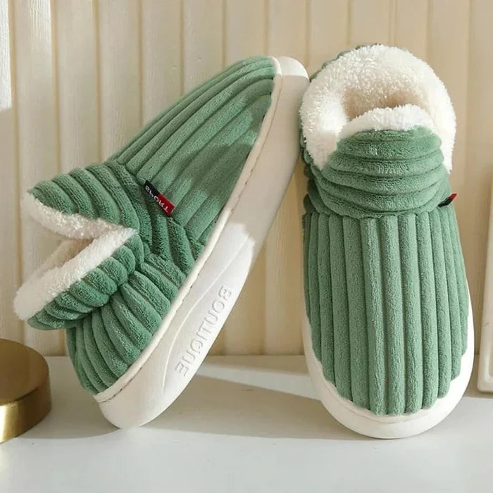 Myslunda™ Mjuka tofflor i flanellfleece med halkfri sula