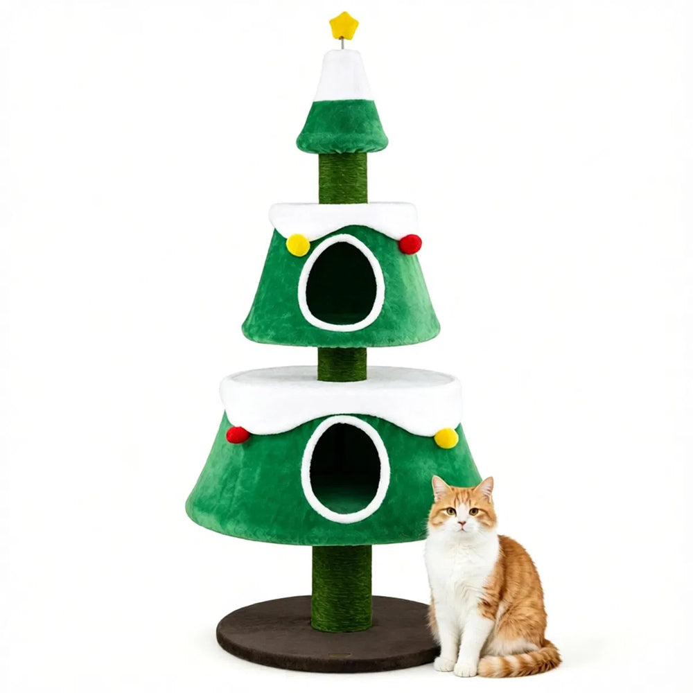Kattträd format som grön julgran
