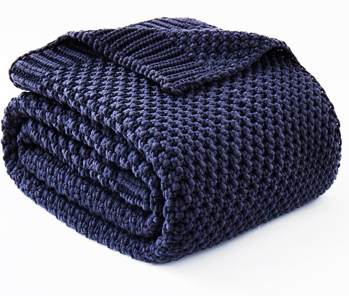 Mysig Komfort Stickad Tyngdtäcke - Andningsbar Svalkande mikrofiber
