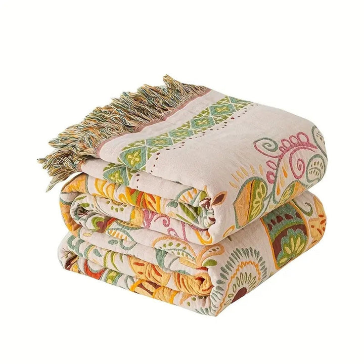Bohemisk Vändbar Soffa och säng Pläd Livfull Höst Löv Design
