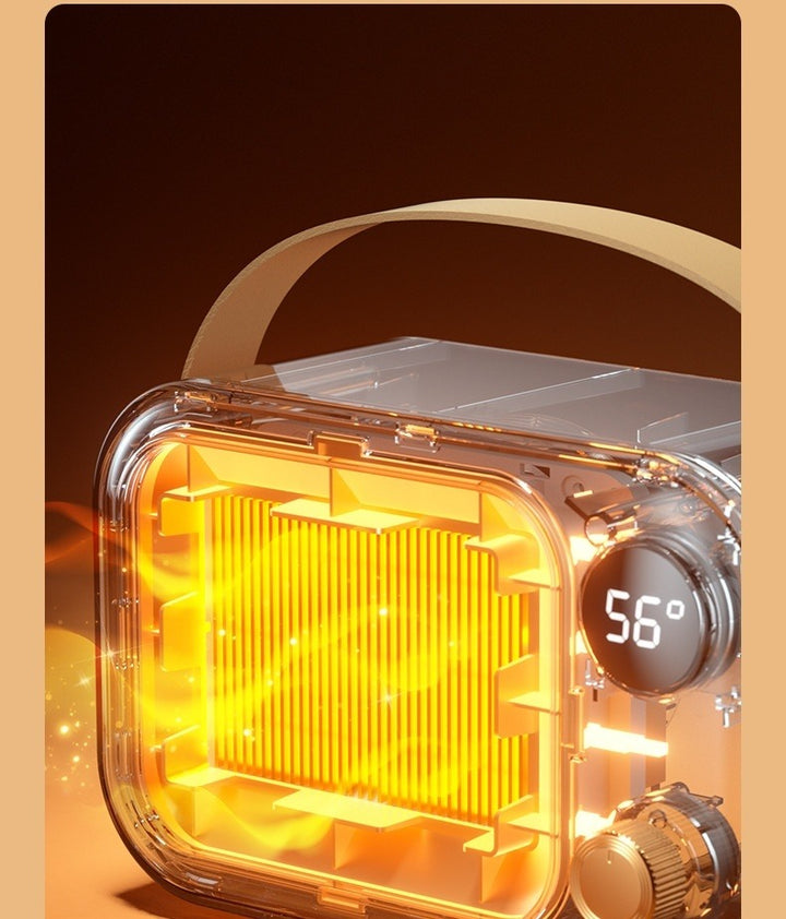 Retro värmefläkt i radiostil med display
