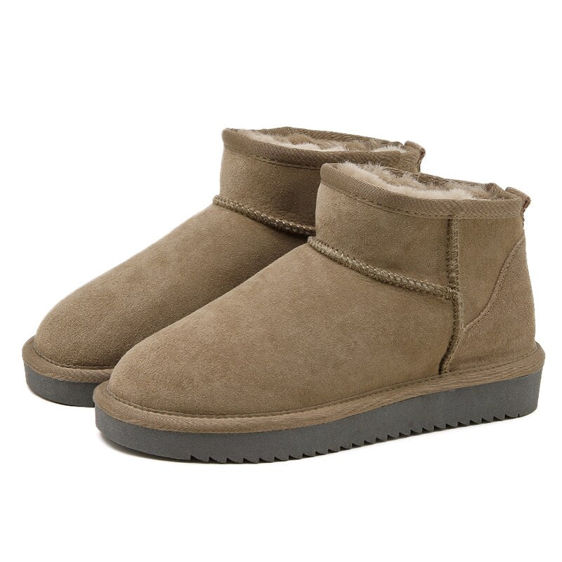 Myslunda™ Ankelboots i mocka med varmt fuskpälsfoder