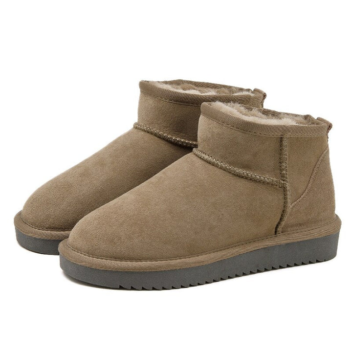 Myslunda™ Ankelboots i mocka med varmt fuskpälsfoder